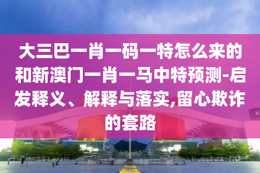 大三巴一肖一碼一特怎么來的和新澳門一肖一馬中特預(yù)測(cè)-啟發(fā)釋義、解釋與落實(shí),留心欺詐的套路